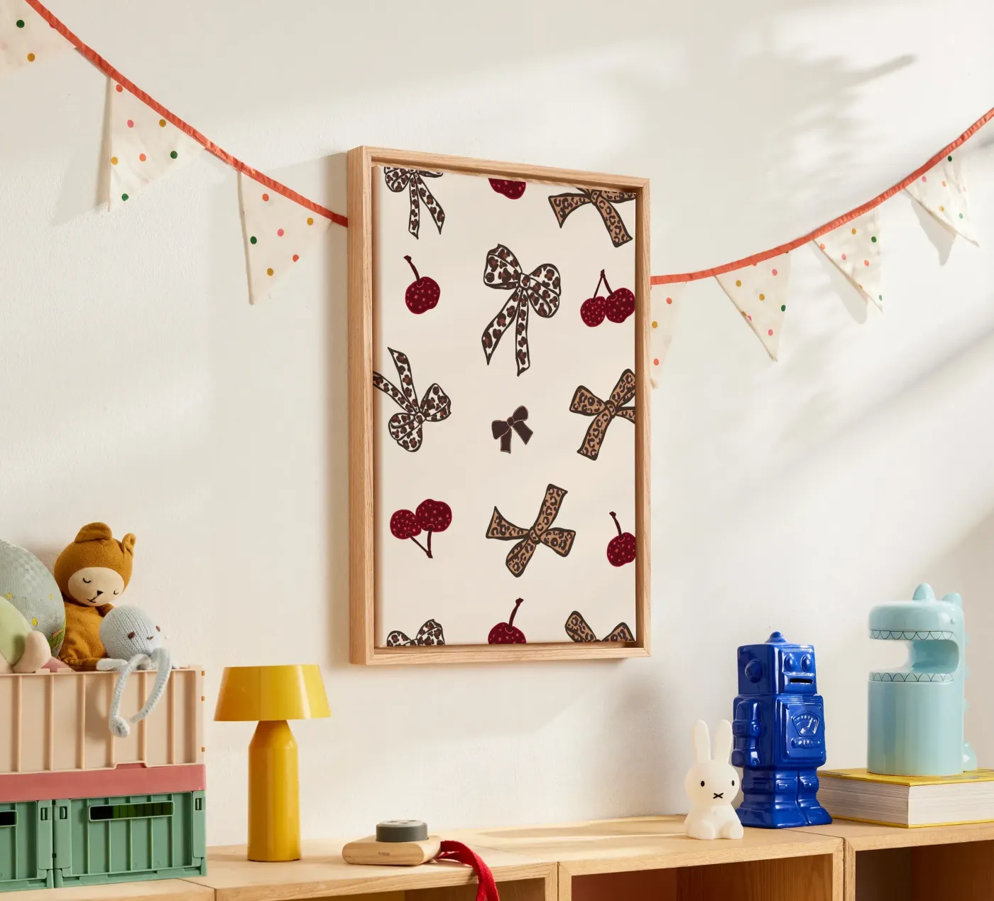 Leopard Cherry Pattern canvas by gulsengunel