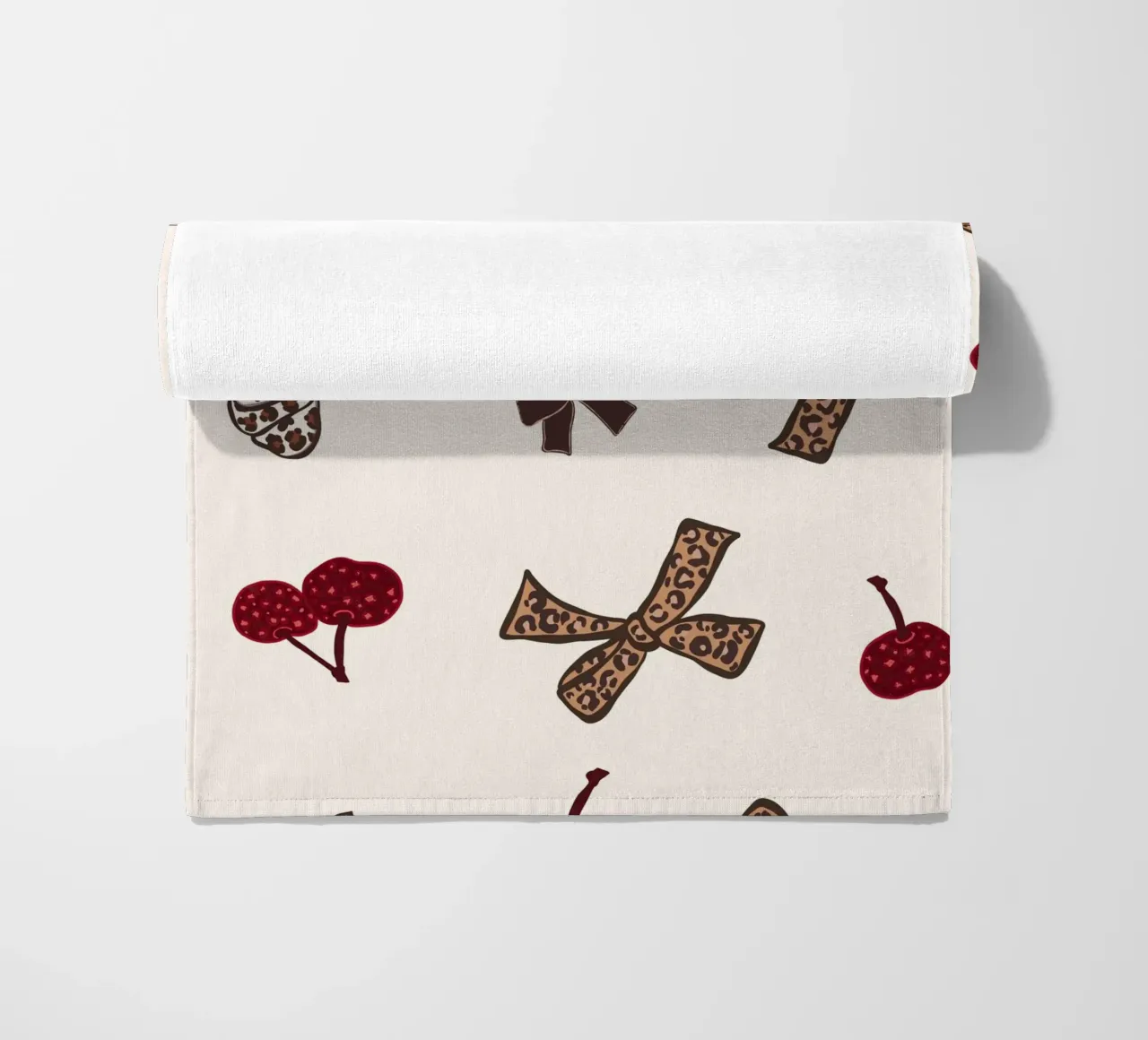 Modello Leopard Cherry telo mare da gulsengunel