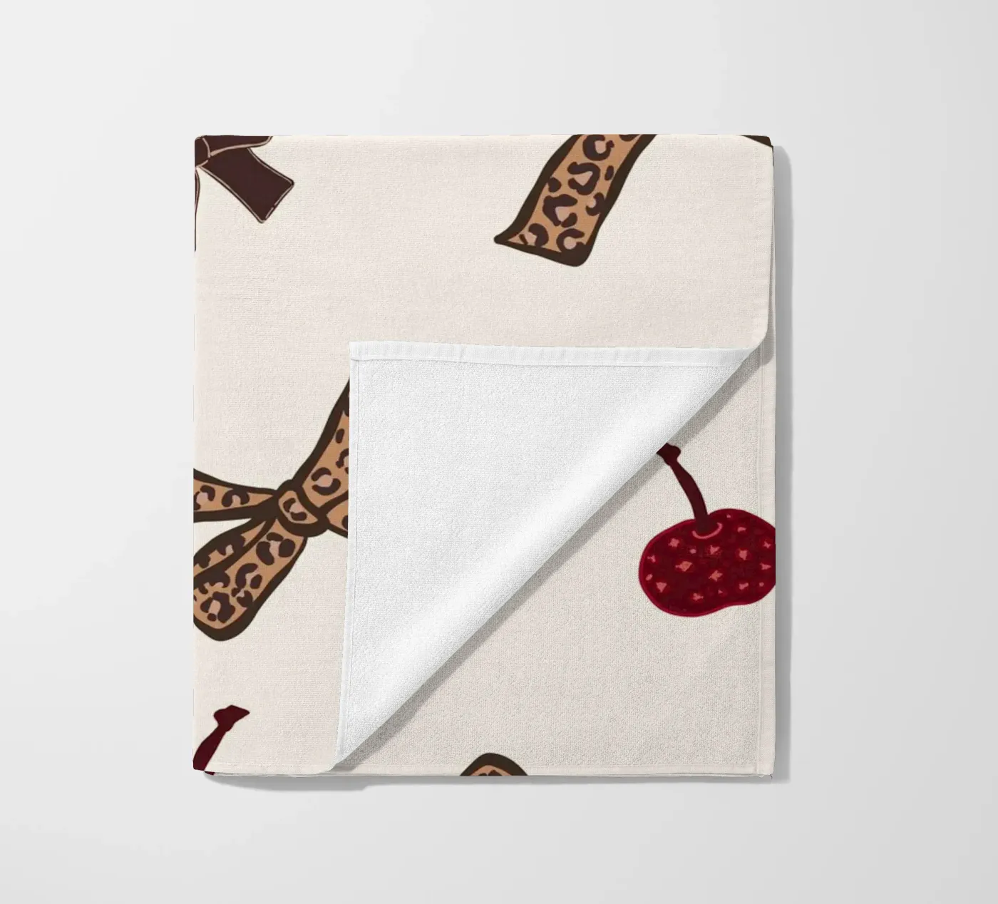 Leopard Cherry Pattern telo mare da gulsengunel