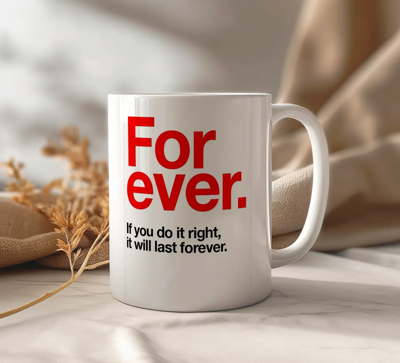 For ever tazza in ceramica da Type & Tape