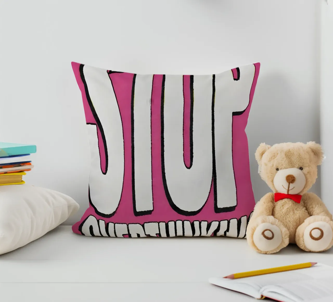 "STOP OVERTHINKING" cuscino da Type & Tape