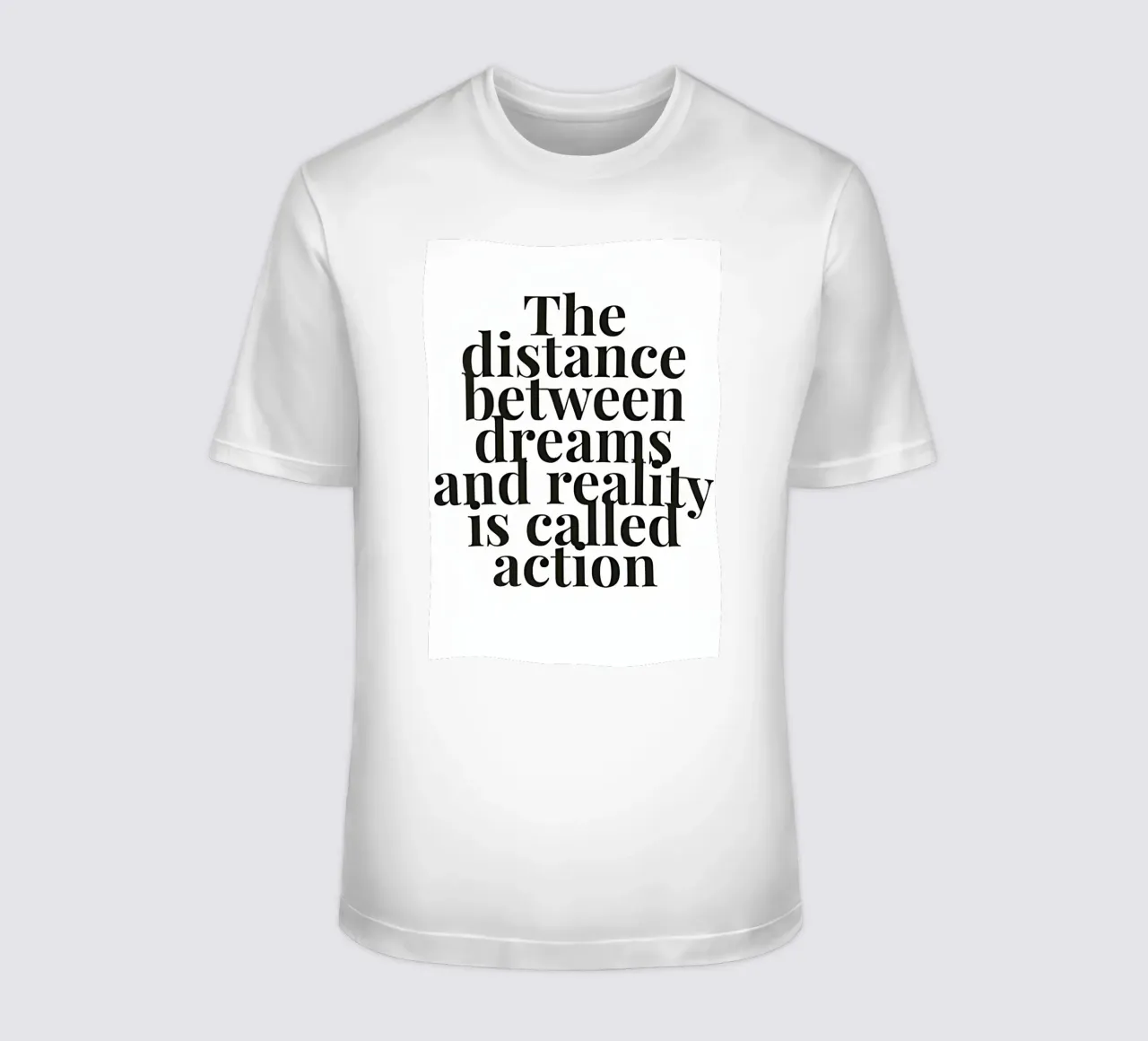 The distance between dreams and reality called action t-shirt da Type & Tape