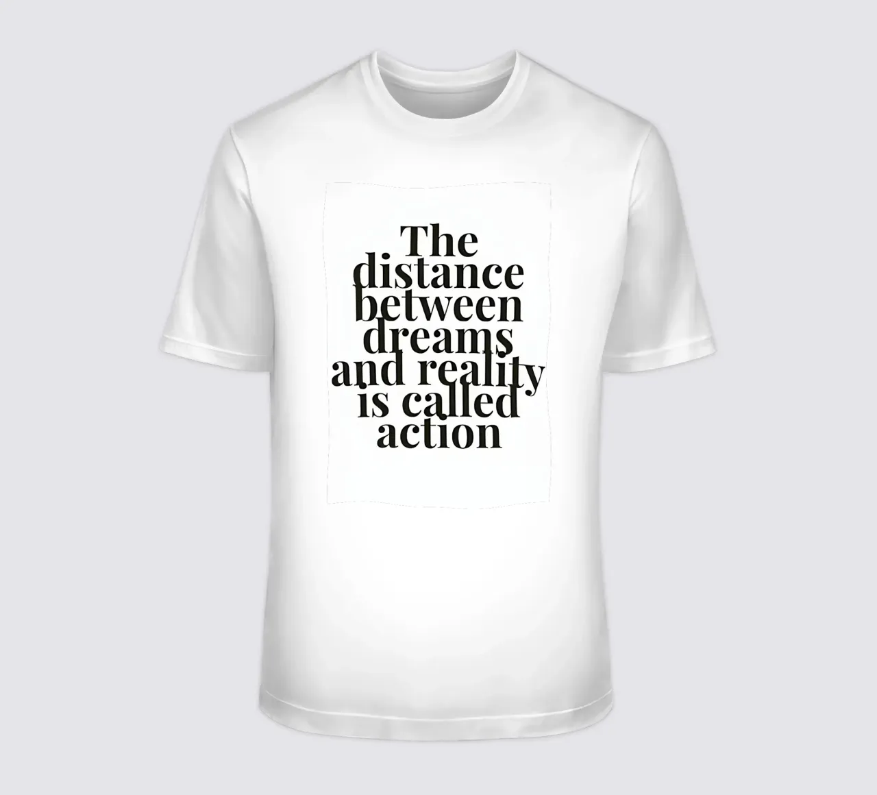 The distance between dreams and reality called action t-shirt da Type & Tape