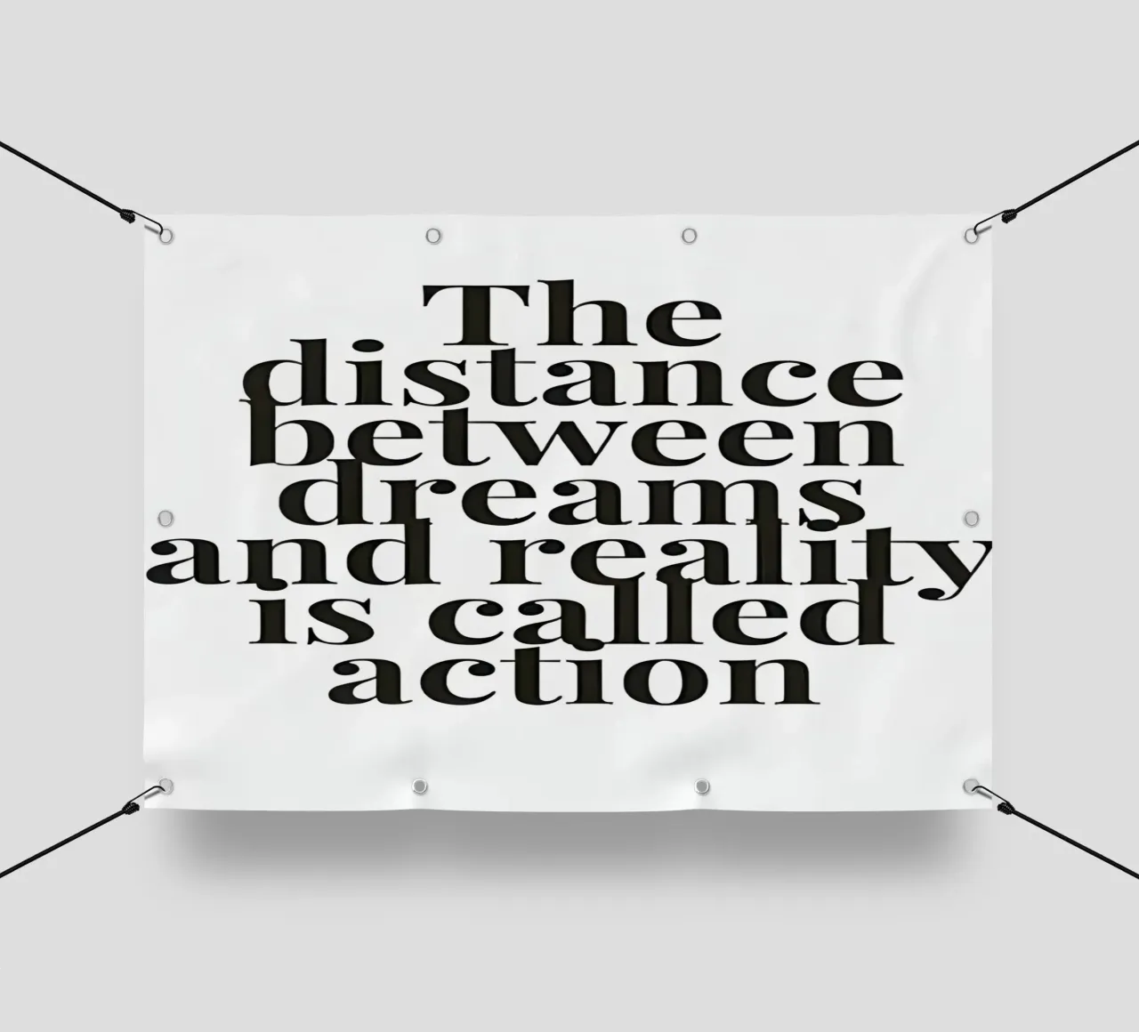 The distance between dreams and reality called action telo in pvc da Type & Tape