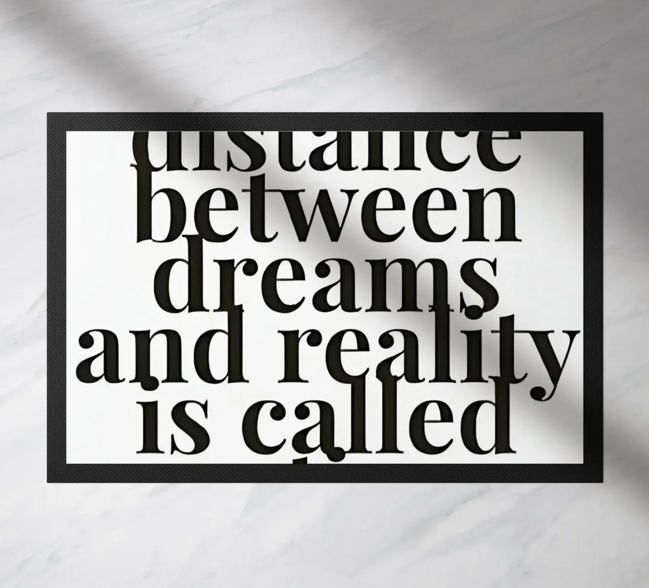 The distance between dreams and reality called action zerbino da Type & Tape