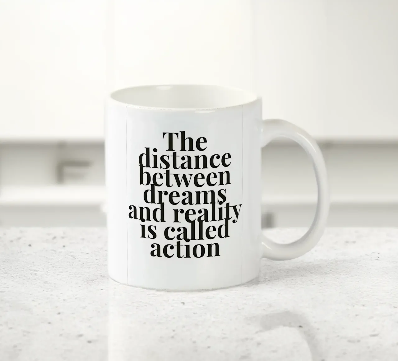 The distance between dreams and reality called action tazza in ceramica da Type & Tape