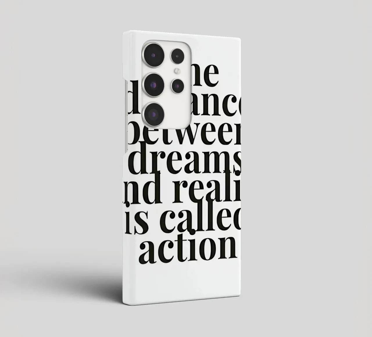The distance between dreams and reality called action cover samsung da Type & Tape