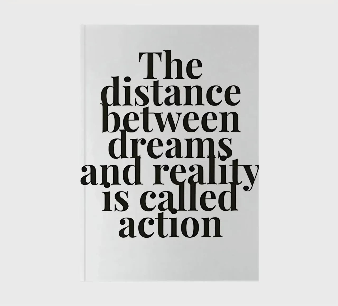 The distance between dreams and reality called action notebook by Type & Tape
