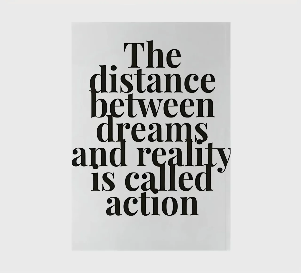 The distance between dreams and reality called action notebook by Type & Tape