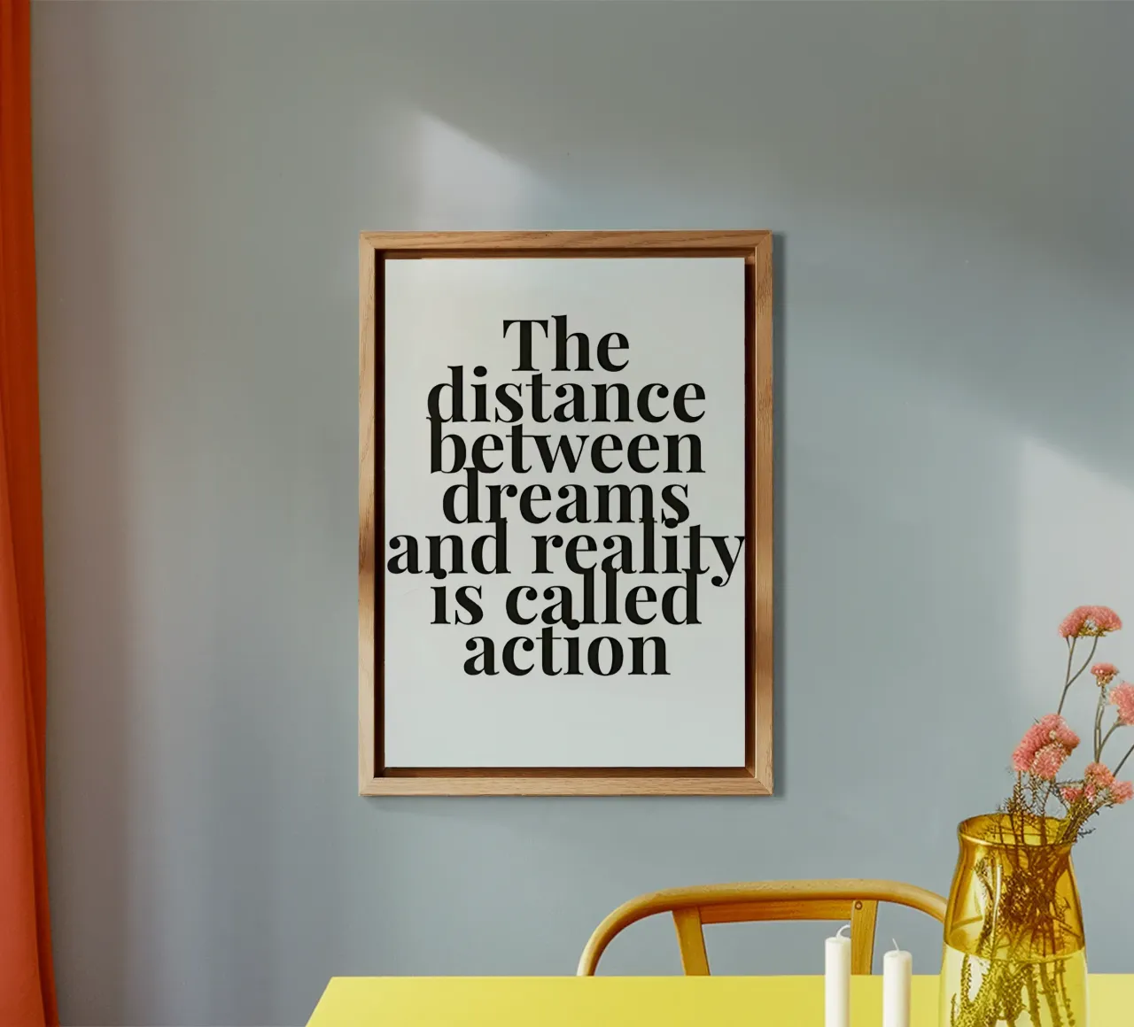 The distance between dreams and reality called action alluminio dibond da Type & Tape