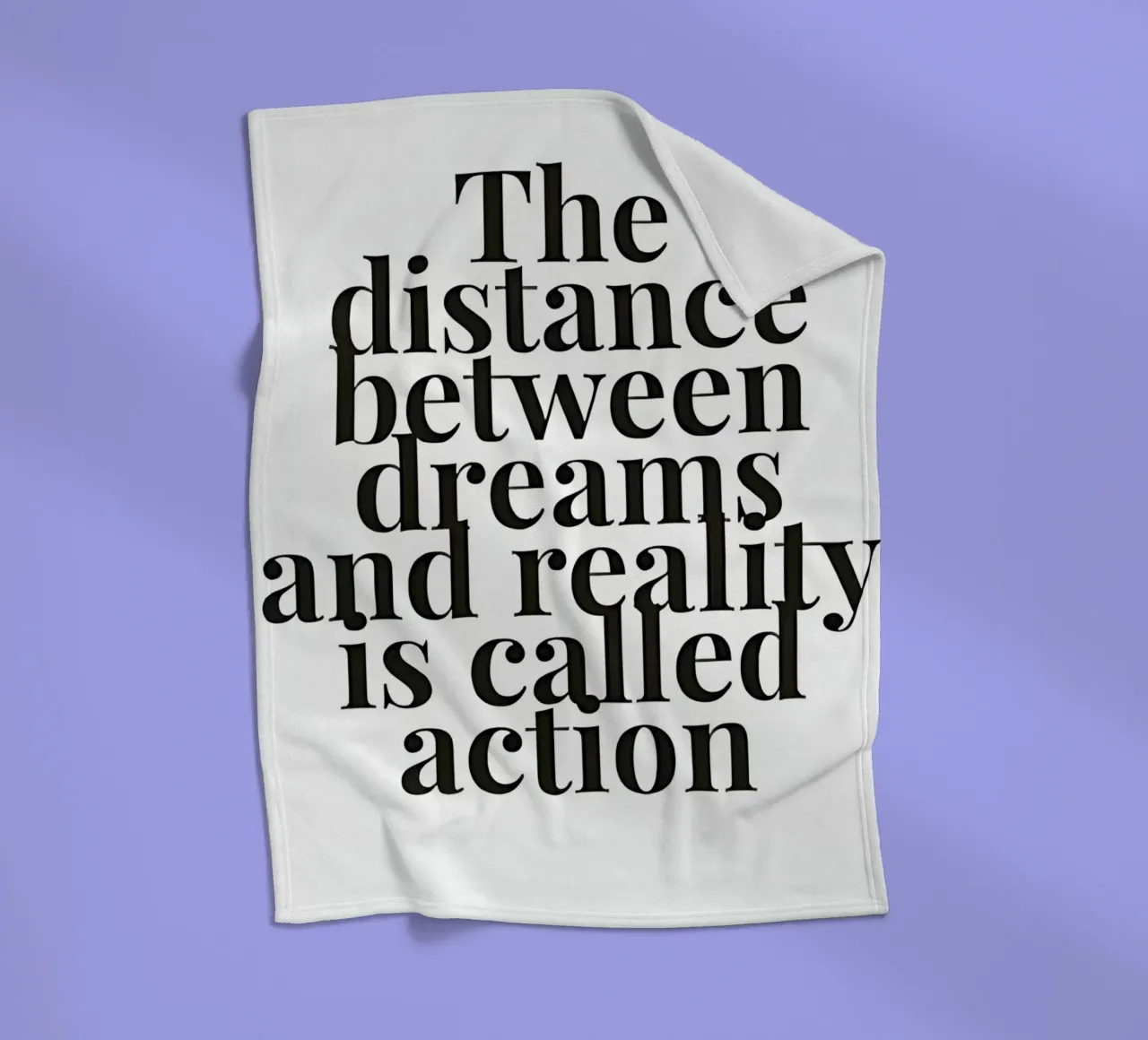 The distance between dreams and reality called action Fleecedecke von Type & Tape