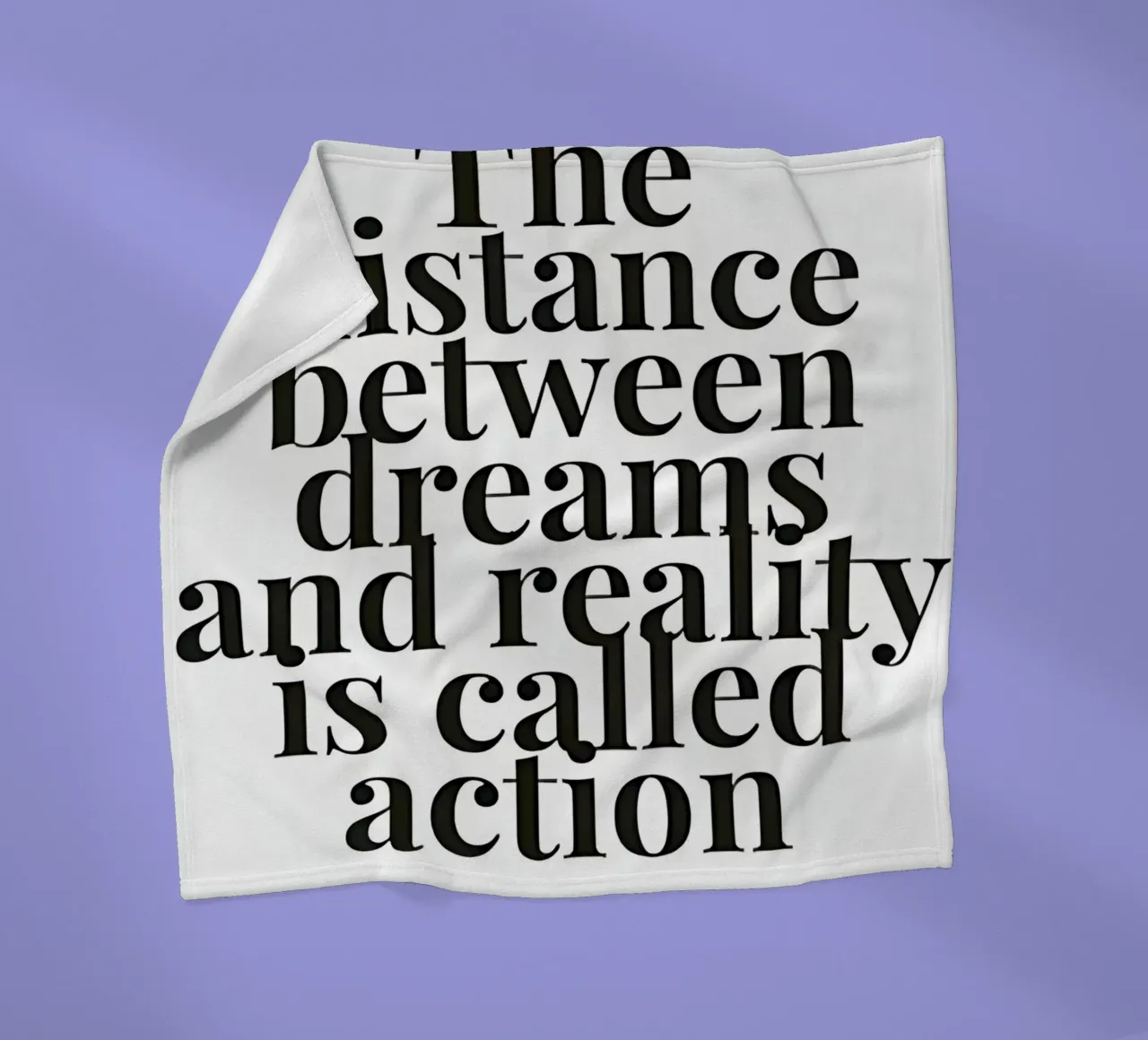 The distance between dreams and reality called action coperta in pile da Type & Tape