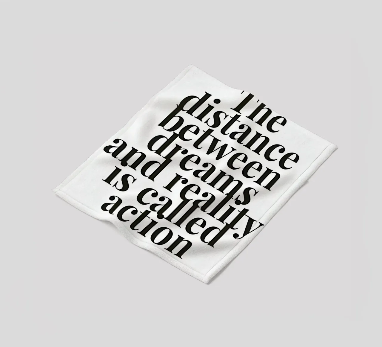 The distance between dreams and reality called action coperta in pile da Type & Tape