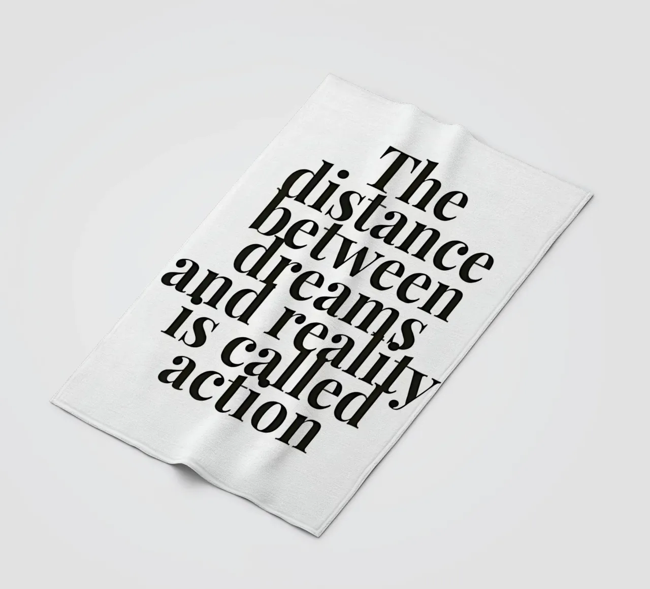 The distance between dreams and reality called action Fleecedecke von Type & Tape