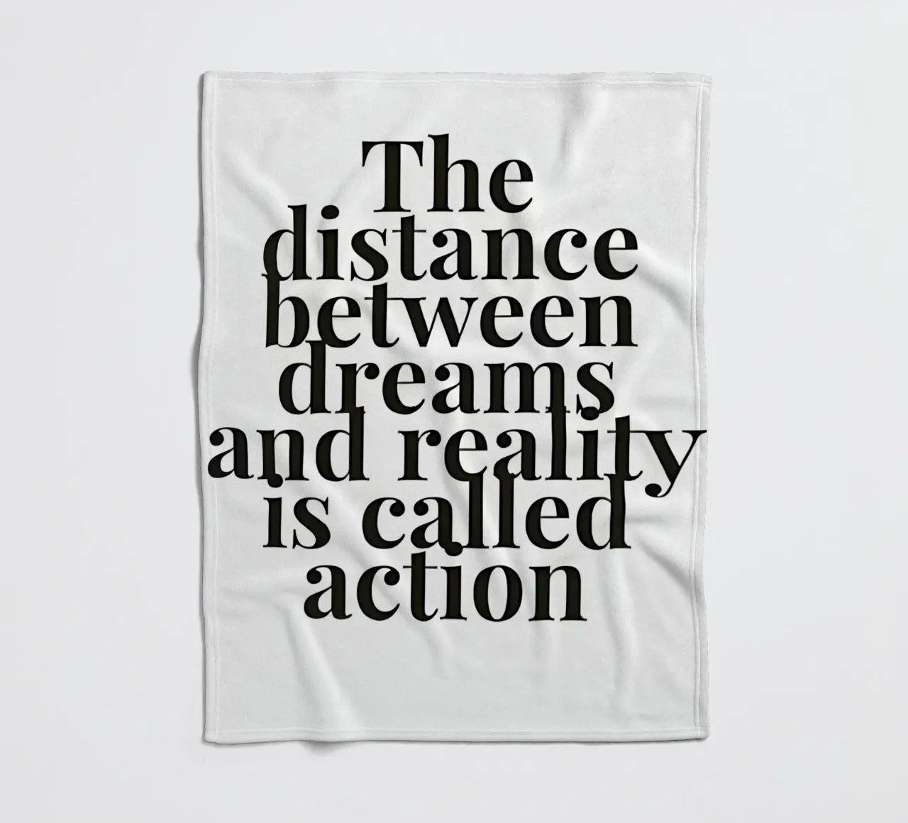 The distance between dreams and reality called action Fleecedecke von Type & Tape