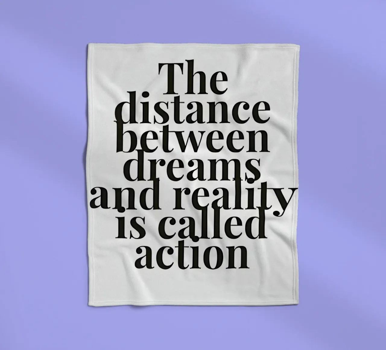The distance between dreams and reality called action coperta in pile da Type & Tape