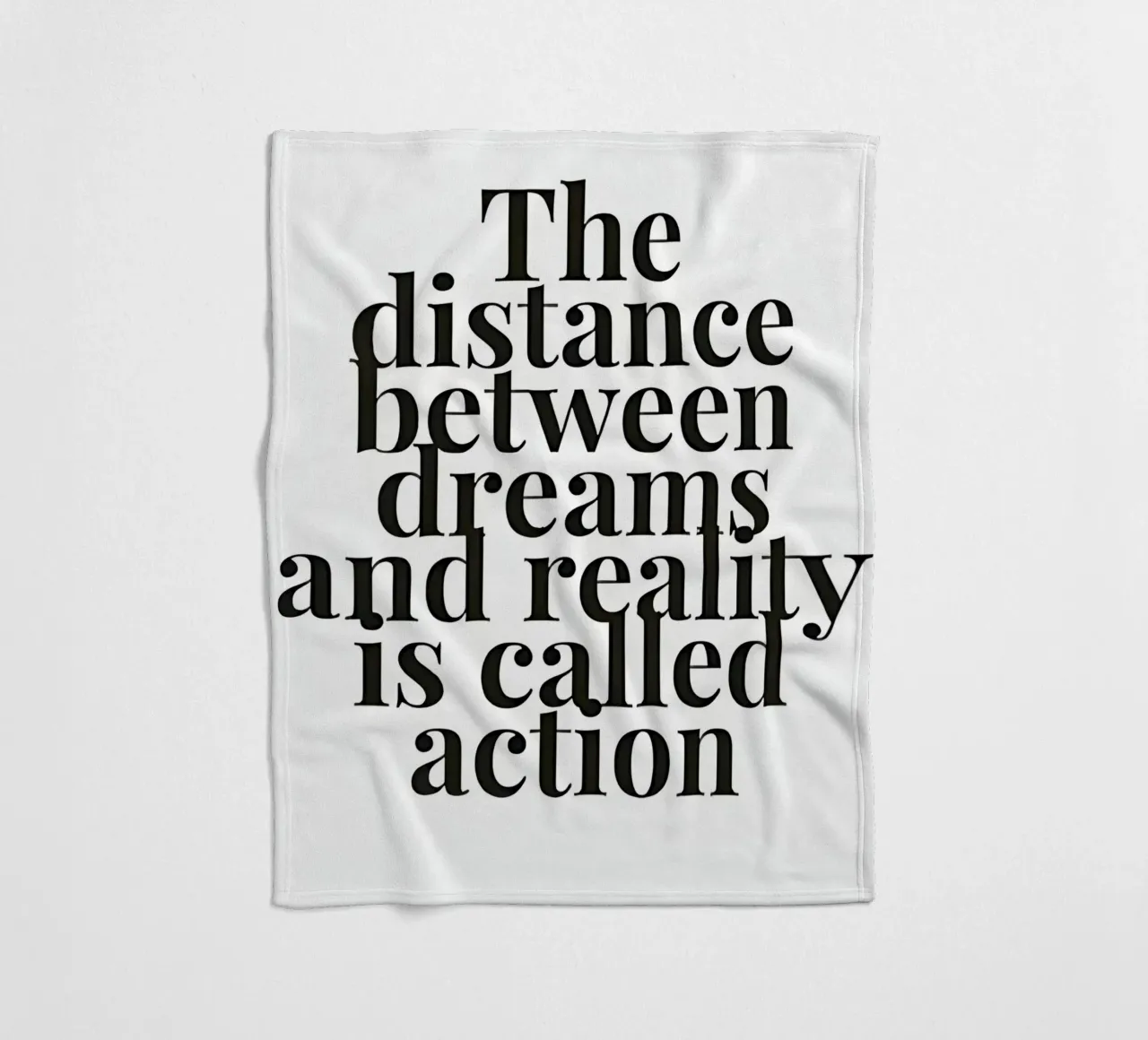 The distance between dreams and reality called action coperta in pile da Type & Tape