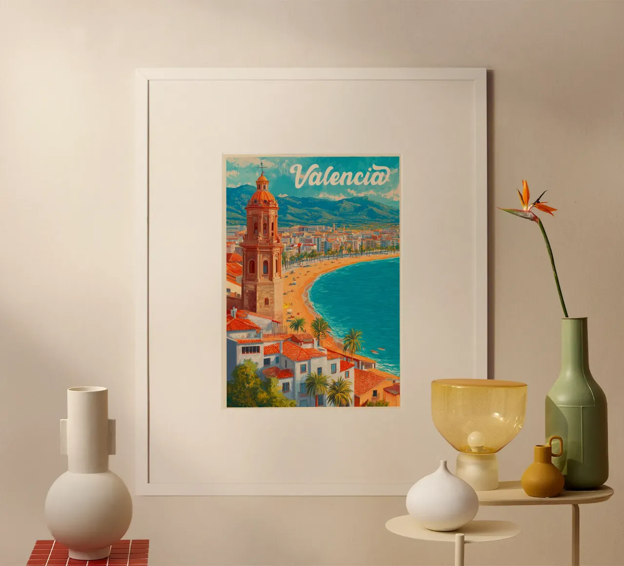 Visitare Valencia Spagna poster con telaio in alluminio da Fleur de Lys