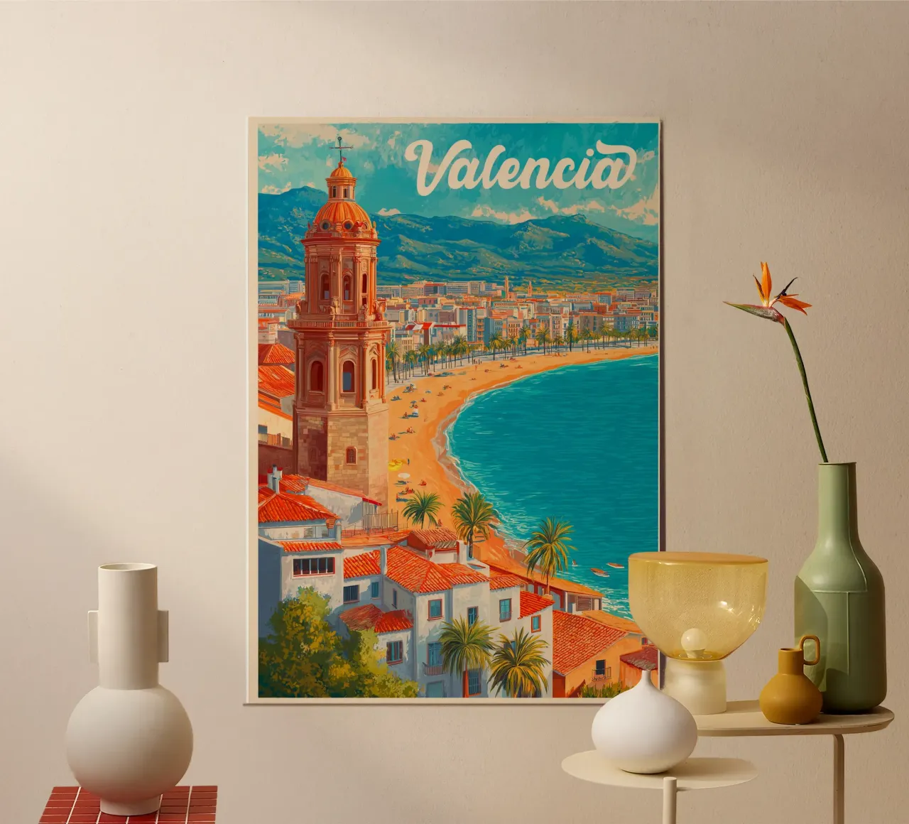 Visitare Valencia Spagna poster con telaio in alluminio da Fleur de Lys