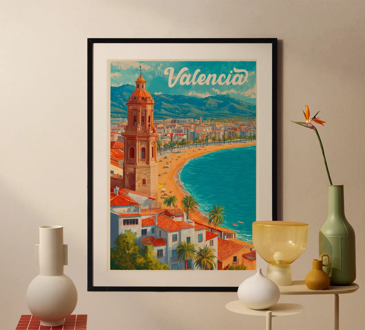 Visitare Valencia Spagna poster con telaio in alluminio da Fleur de Lys