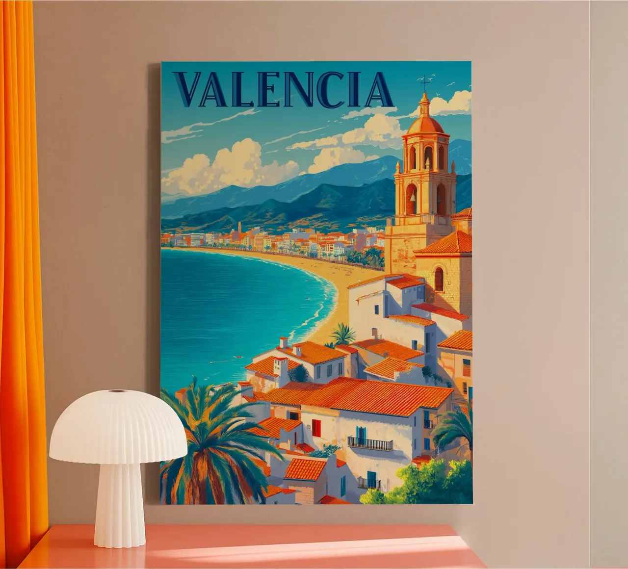 Viaggio a Valencia Spagna tela con Cornice a cassetta da Fleur de Lys