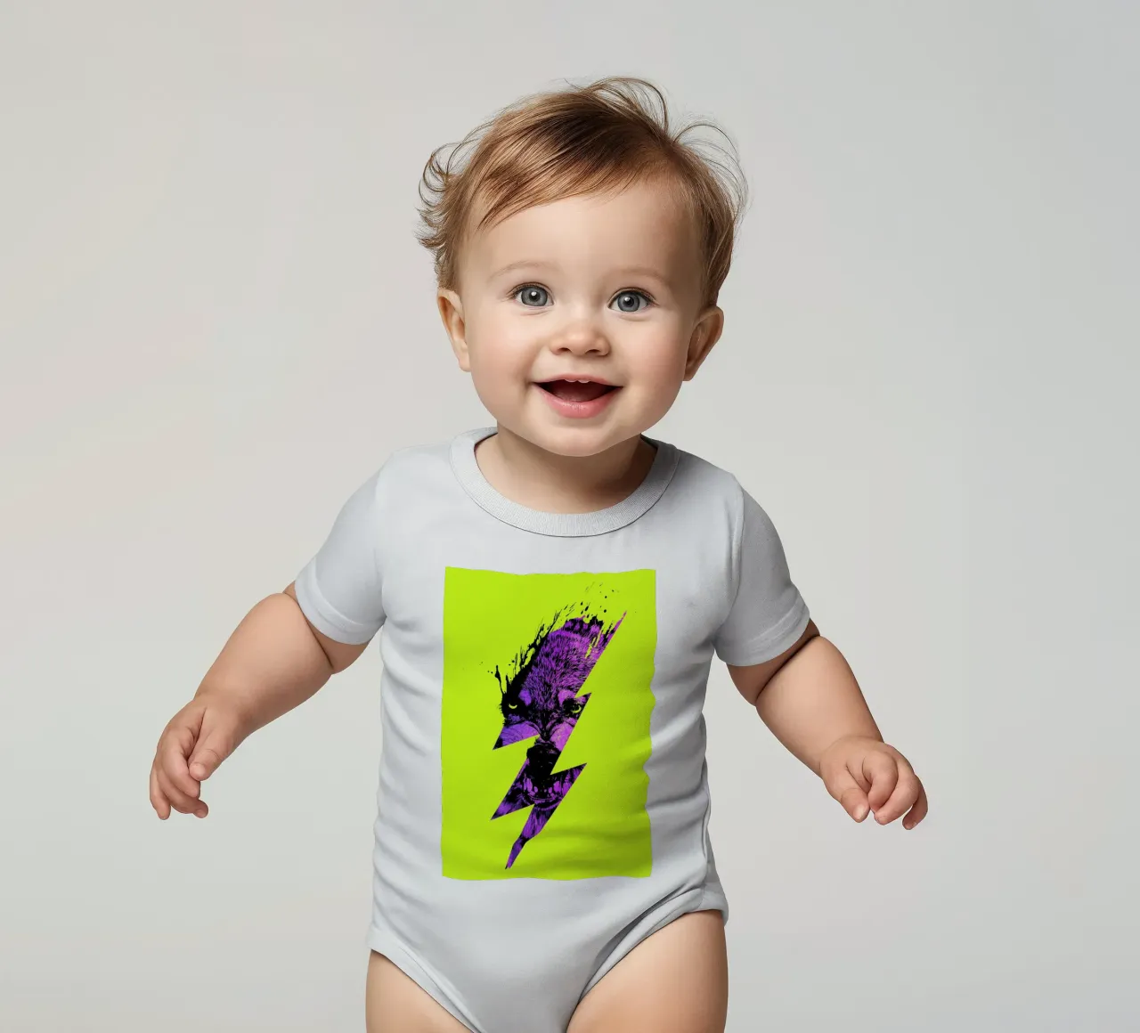 Thunderwolf Kurzarm Babybody von Róbert Farkas