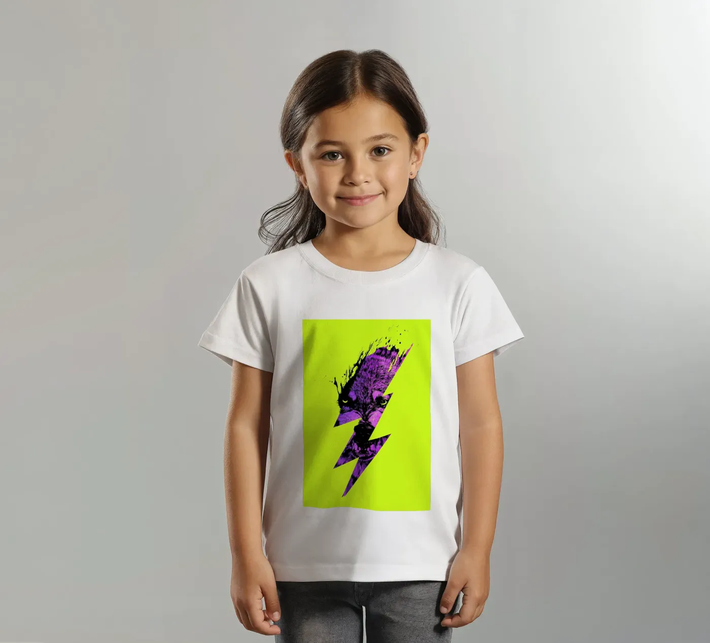 Thunderwolf kids t-shirt by Róbert Farkas