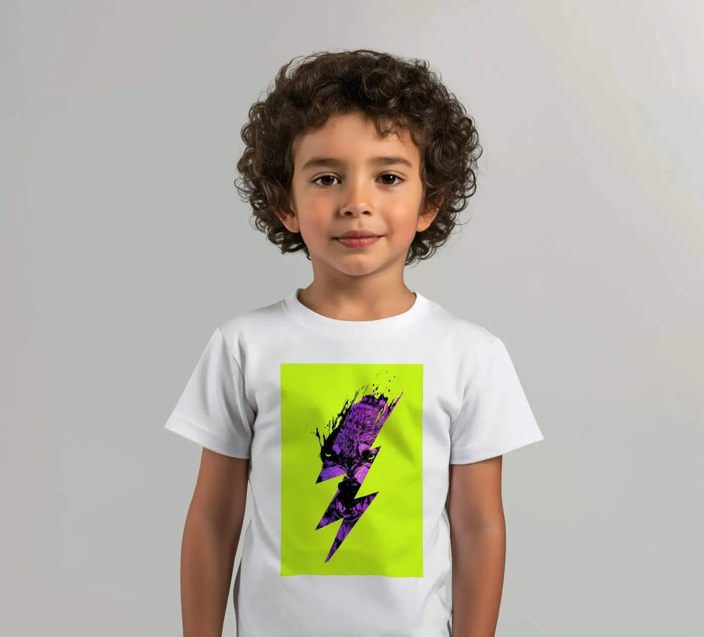 Thunderwolf kids t-shirt by Róbert Farkas