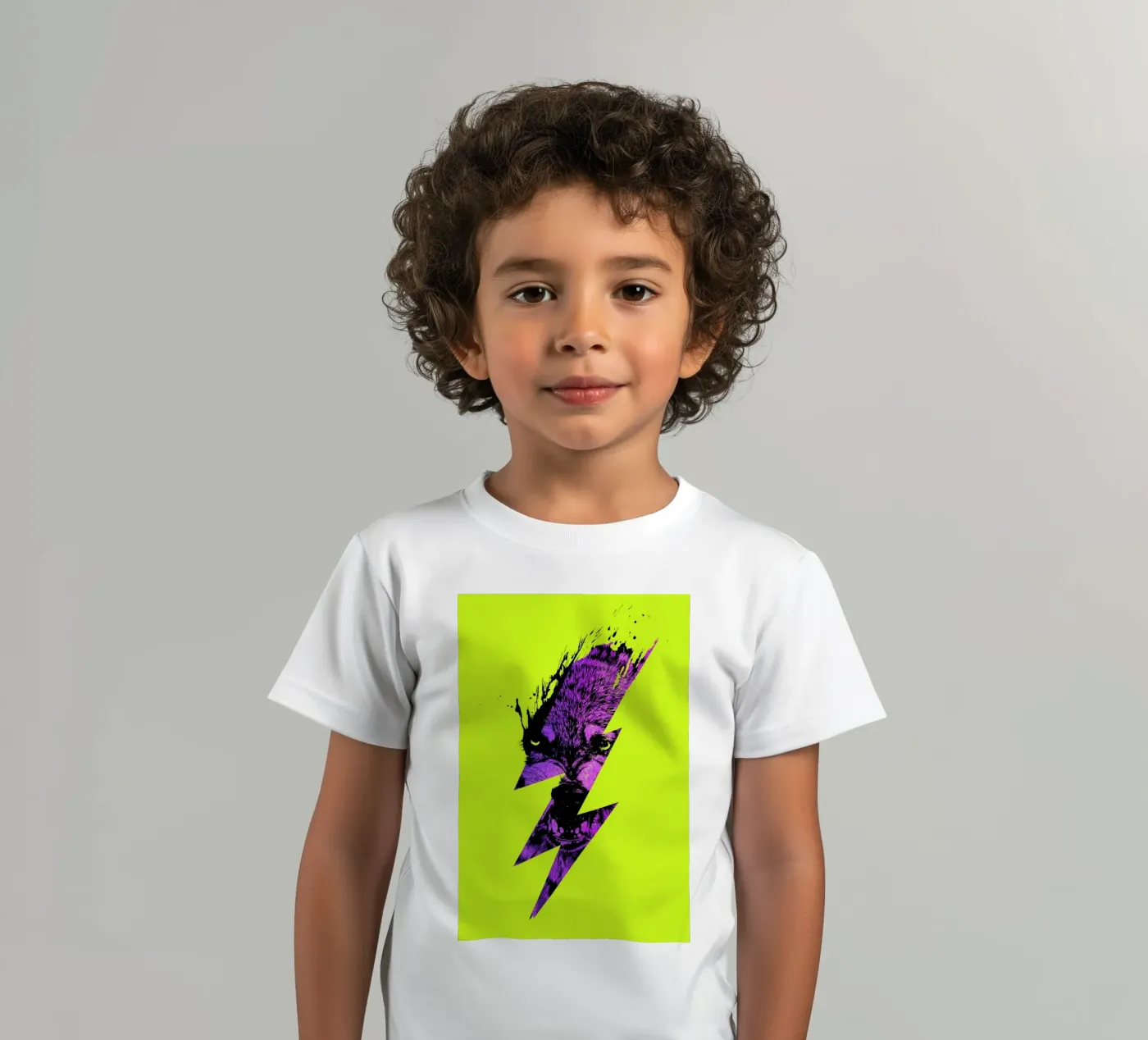 Thunderwolf kids t-shirt by Róbert Farkas