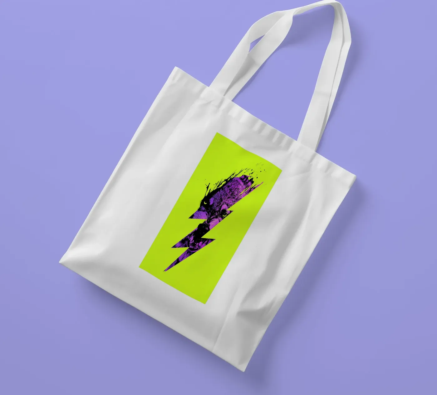 Thunderwolf tote bag by Róbert Farkas