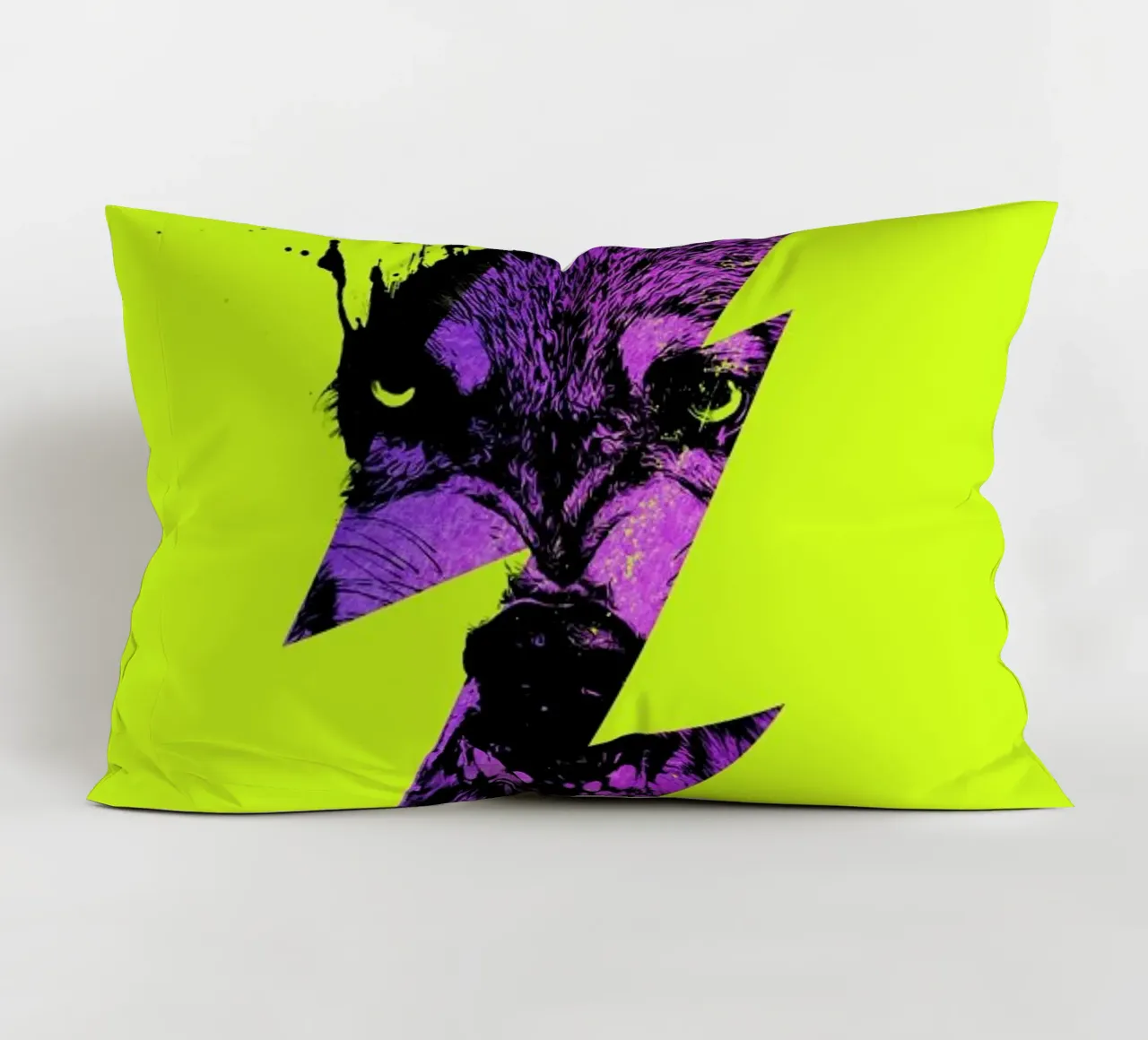 Thunderwolf decorative cushion by Róbert Farkas