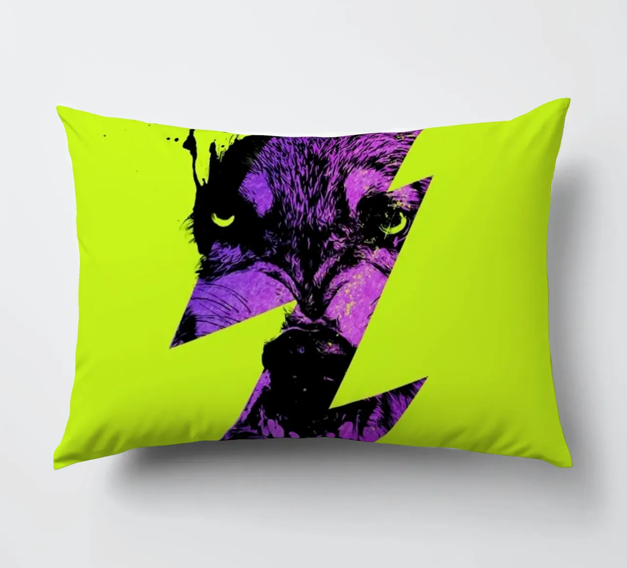 Thunderwolf decorative cushion by Róbert Farkas