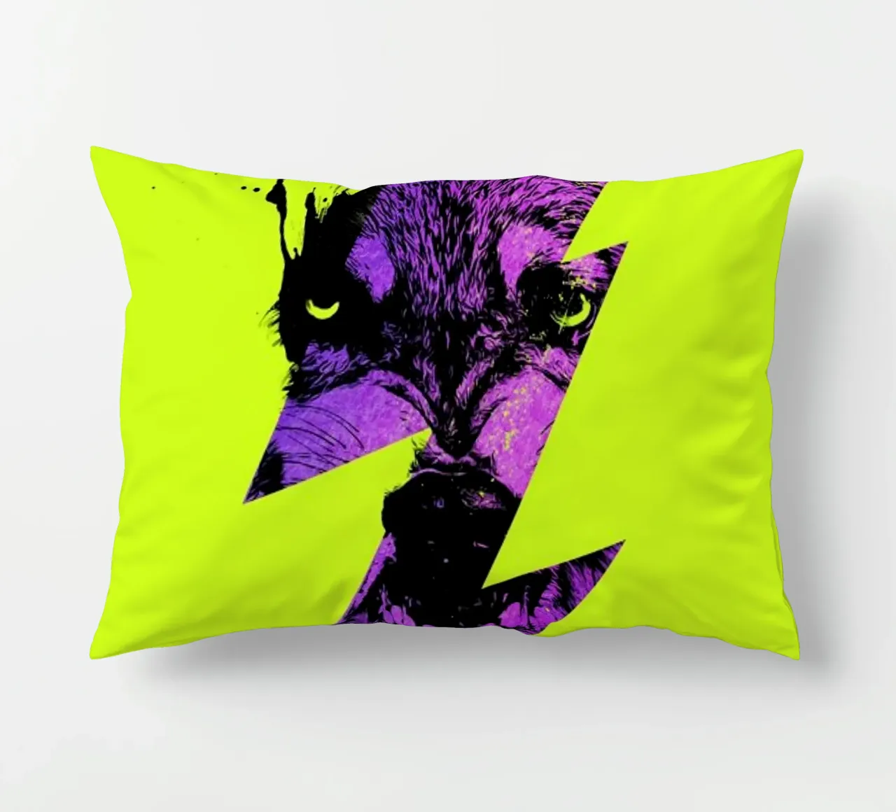 Thunderwolf decorative cushion by Róbert Farkas