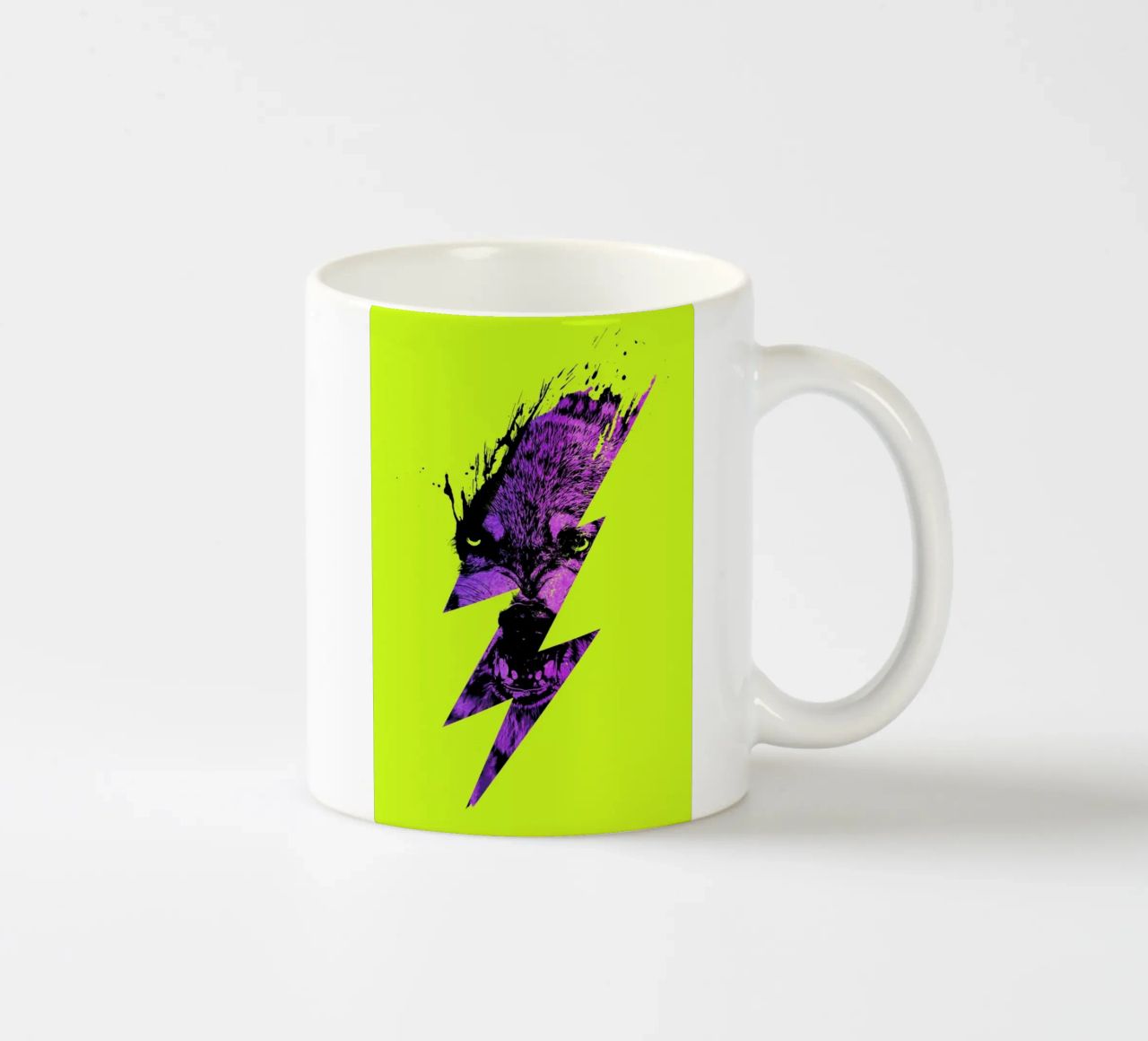 Thunderwolf taza de cerámica de Róbert Farkas