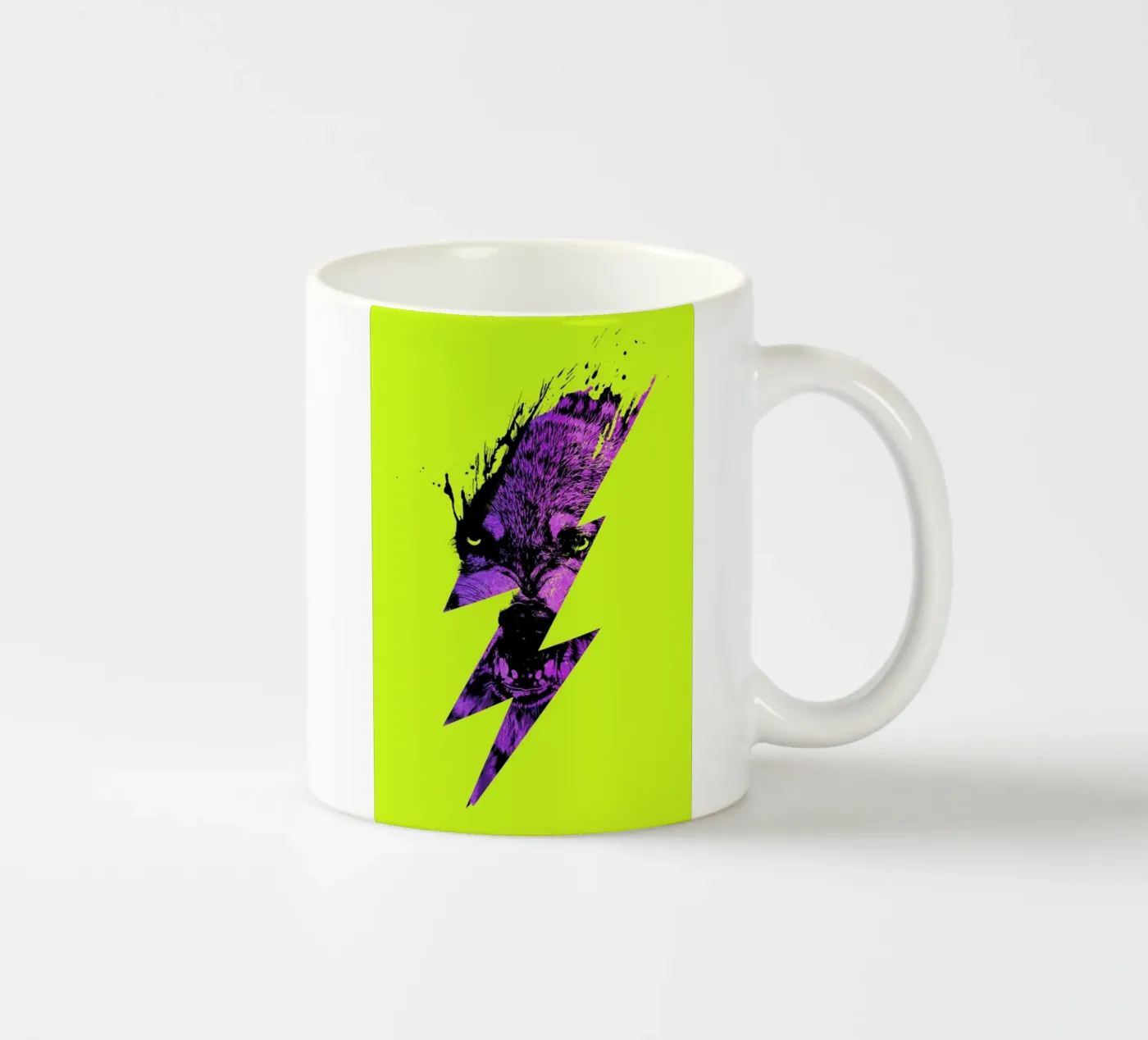 Thunderwolf ceramic mug by Róbert Farkas