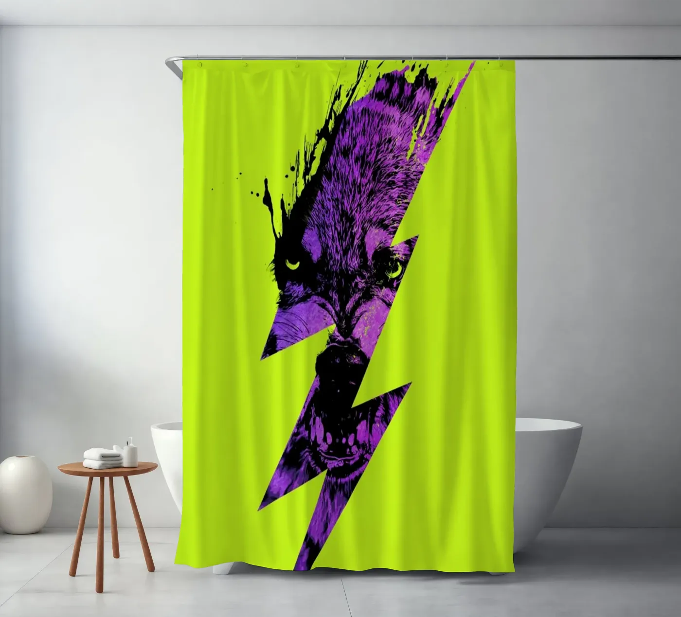 Thunderwolf douchegordijn van Róbert Farkas