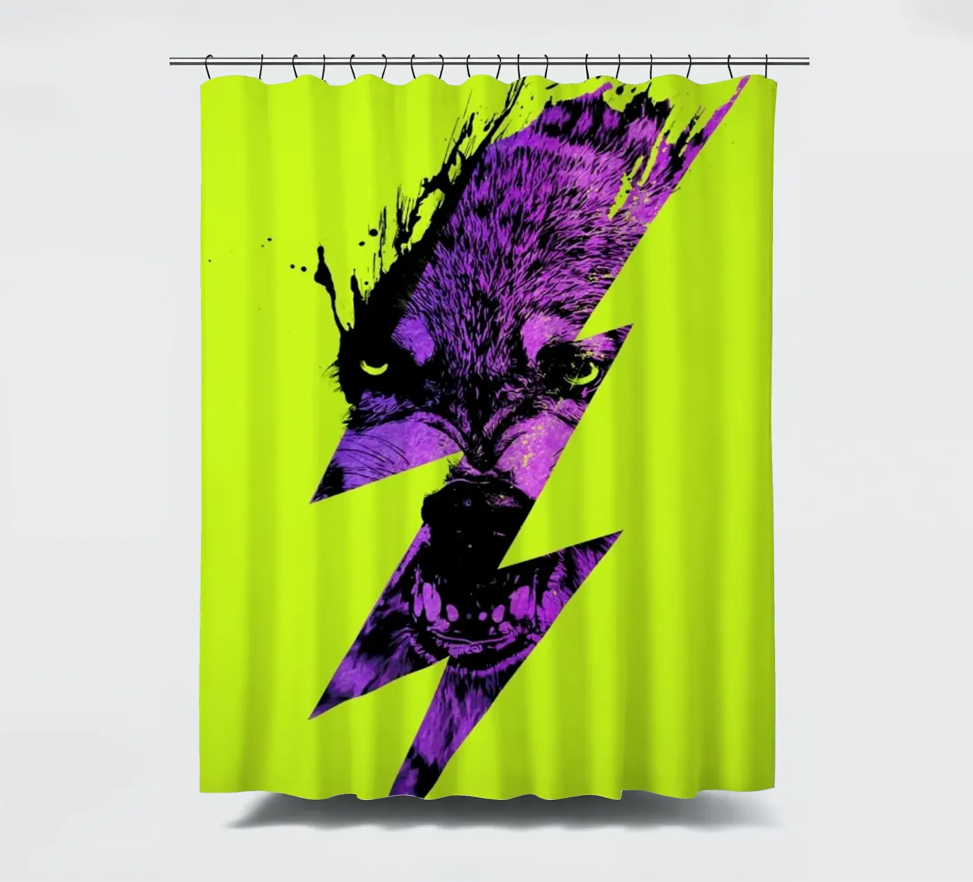 Thunderwolf douchegordijn van Róbert Farkas