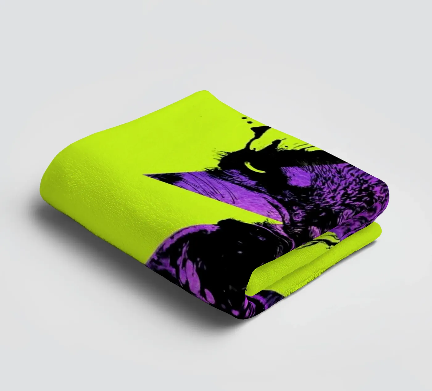 Thunderwolf towel by Róbert Farkas