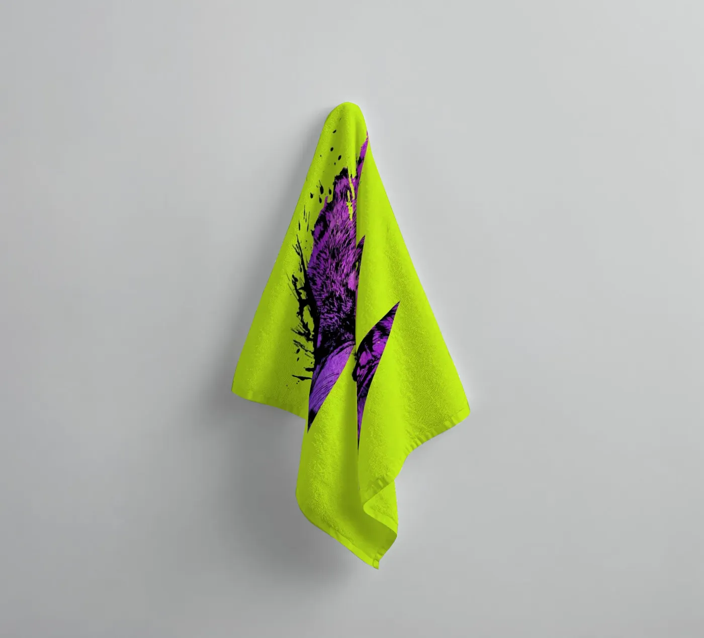 Thunderwolf towel by Róbert Farkas