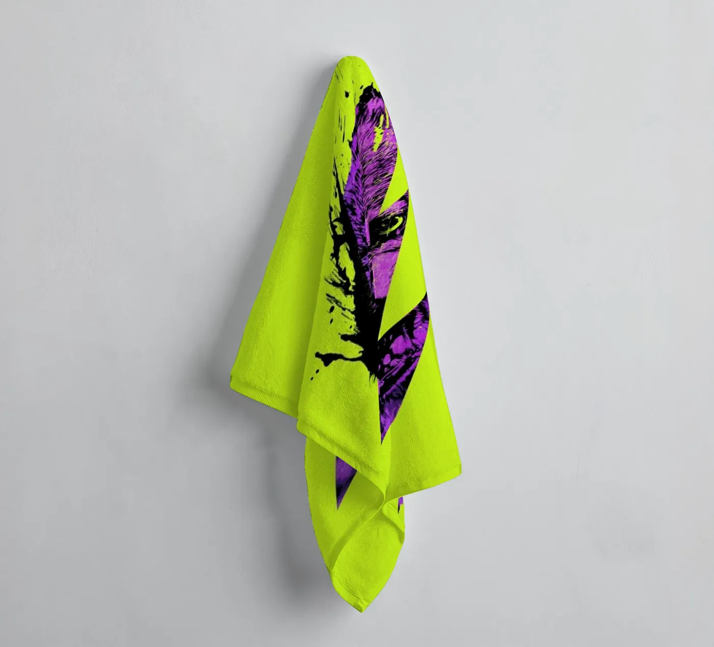 Thunderwolf towel by Róbert Farkas