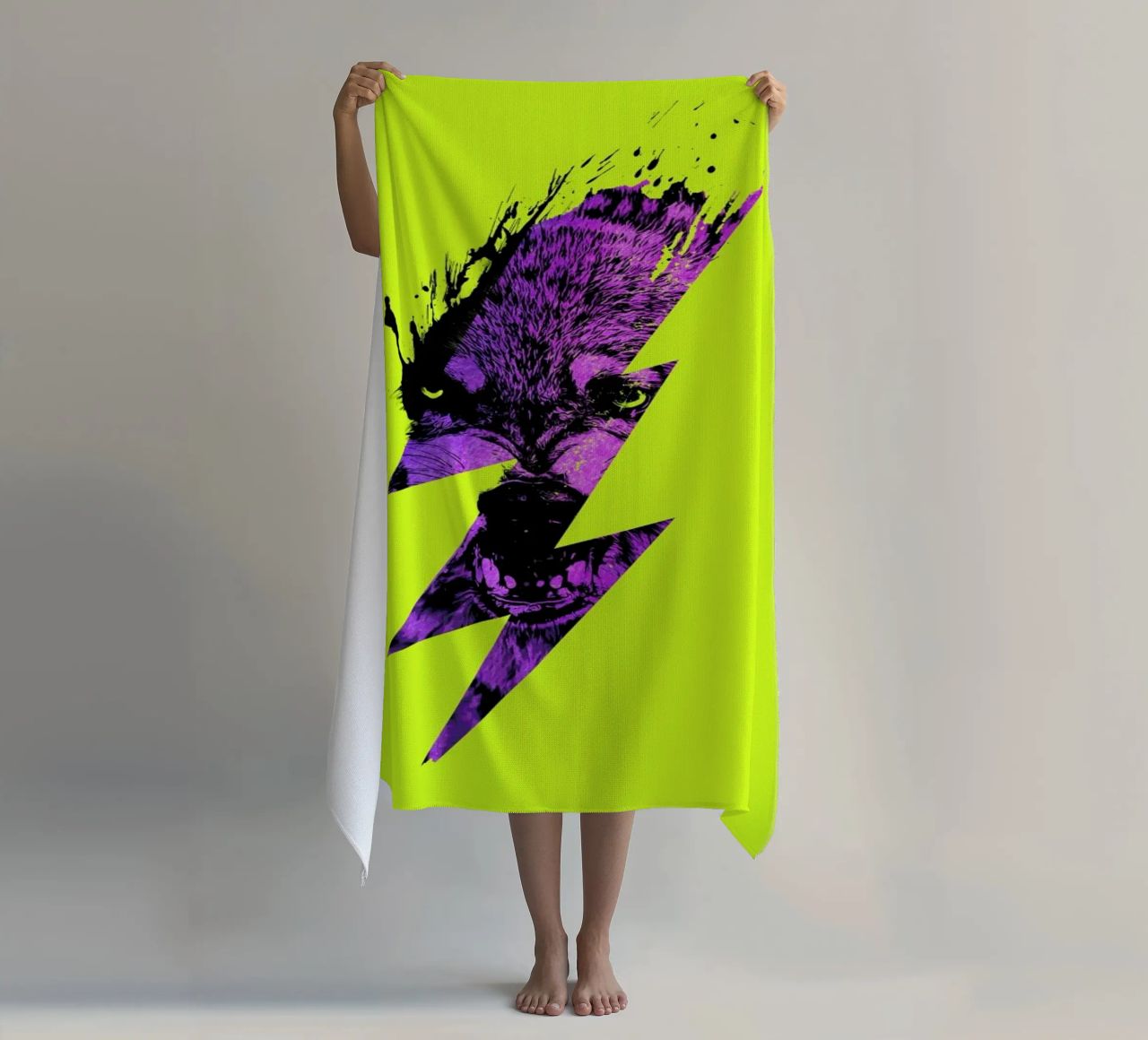 Thunderwolf toalla de playa de Róbert Farkas
