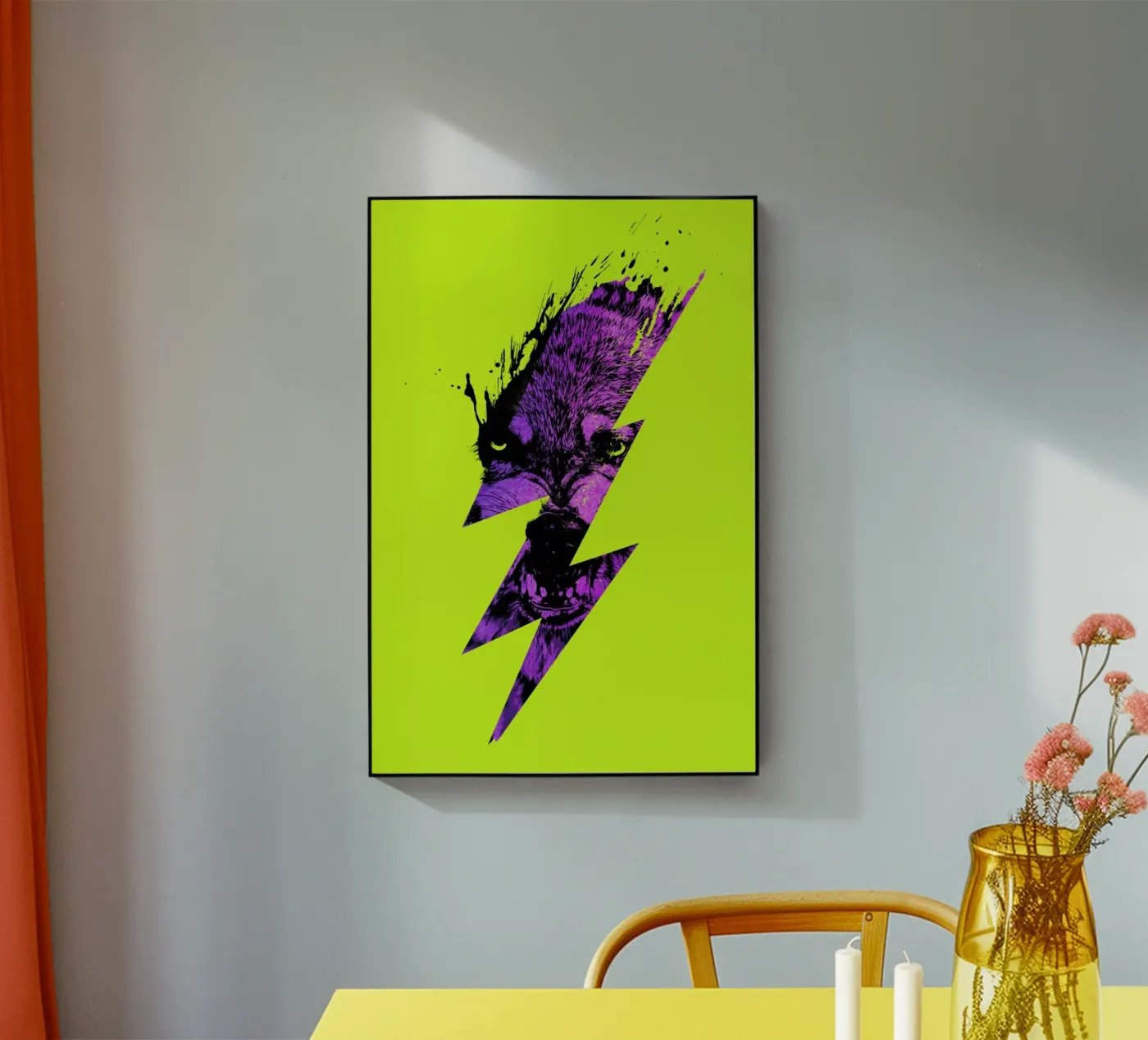 Thunderwolf acryl van Róbert Farkas