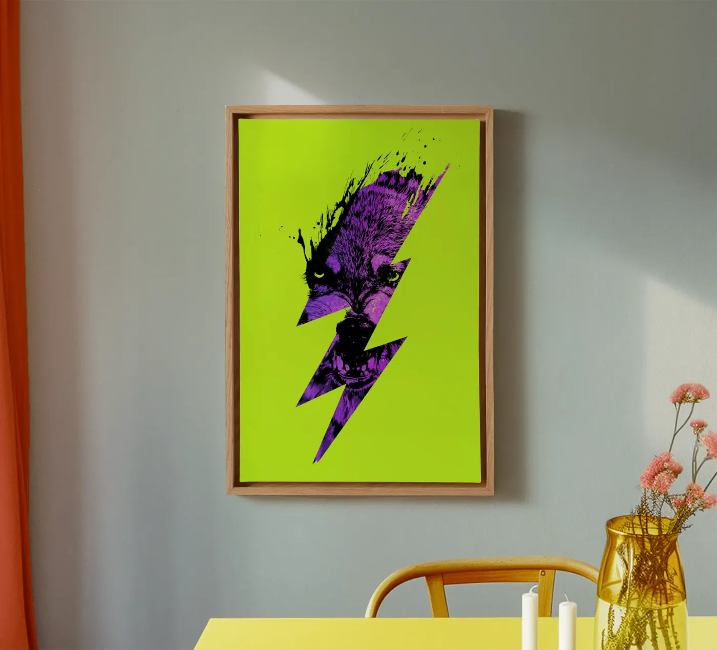 Thunderwolf canvas van Róbert Farkas