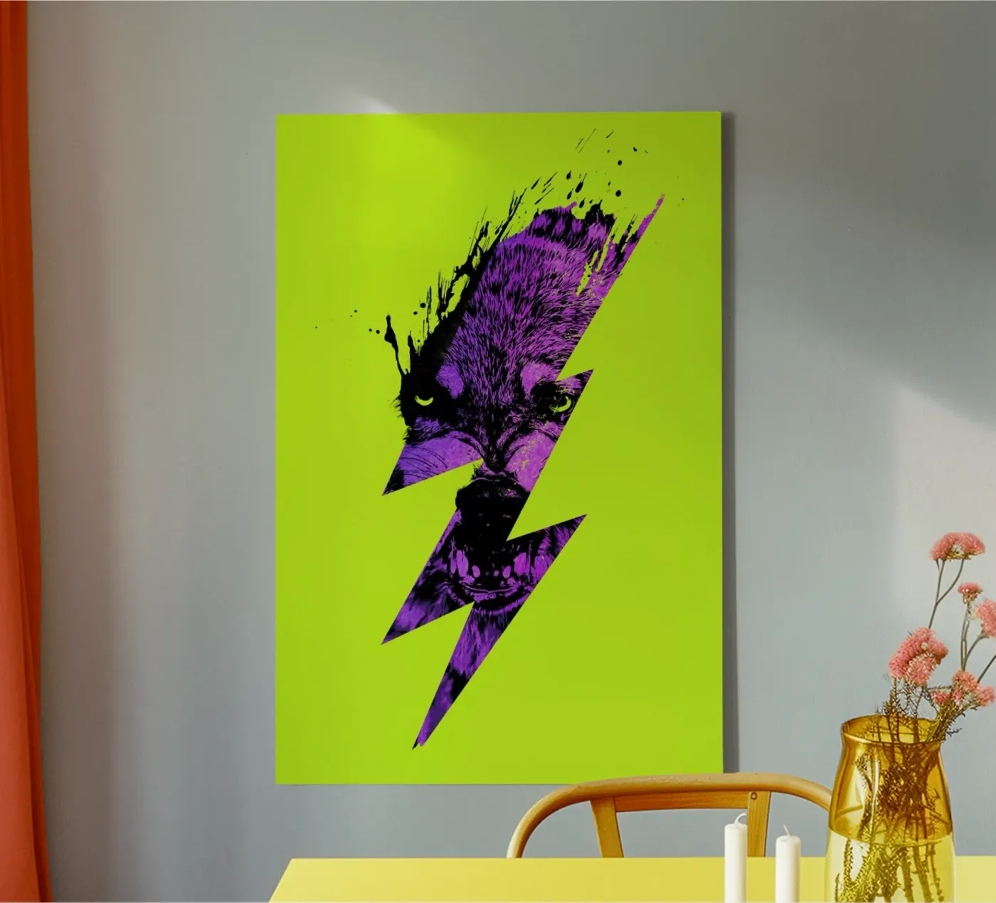 Thunderwolf canvas van Róbert Farkas