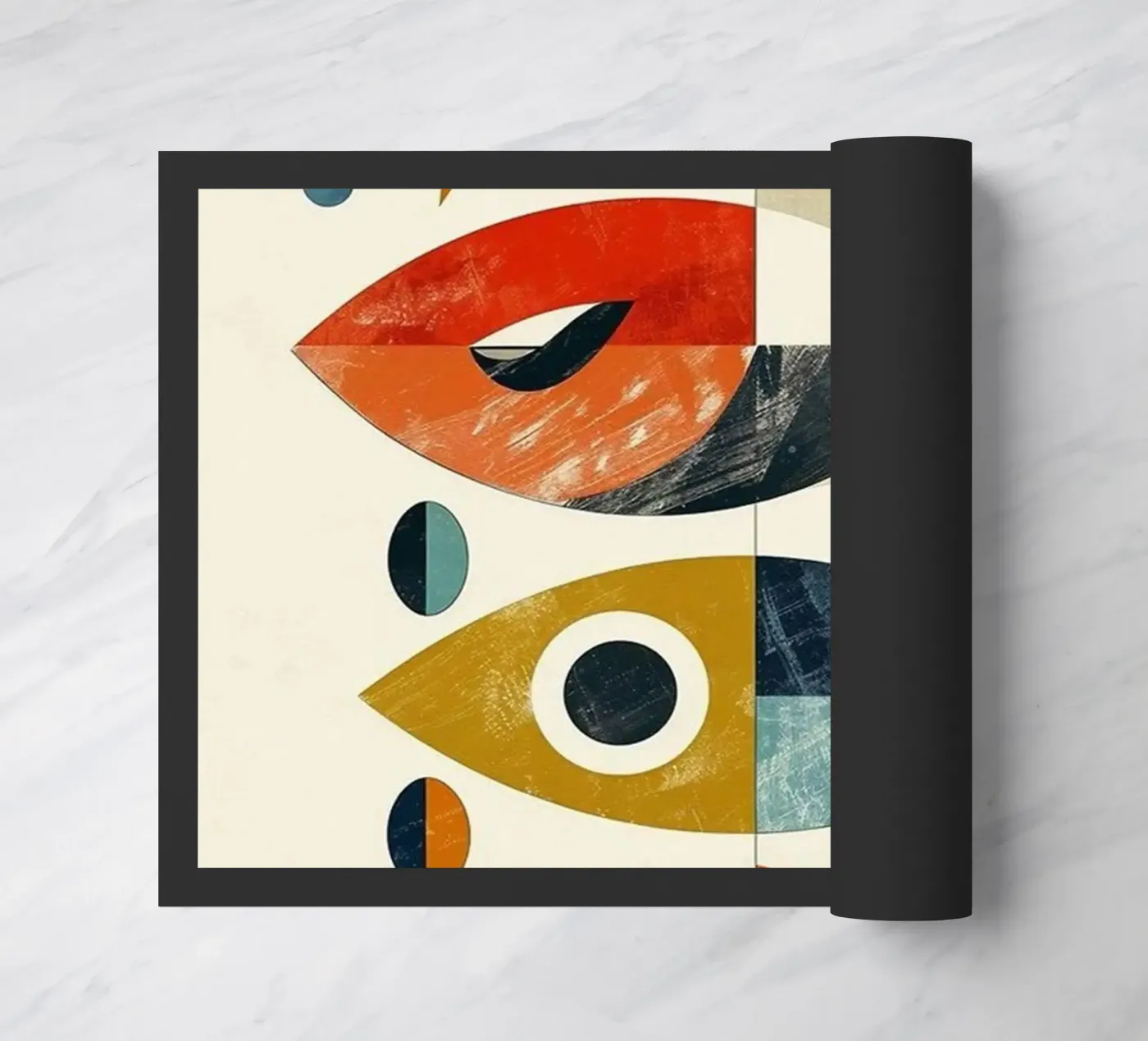 De drie vissen deurmat van cosmos studio