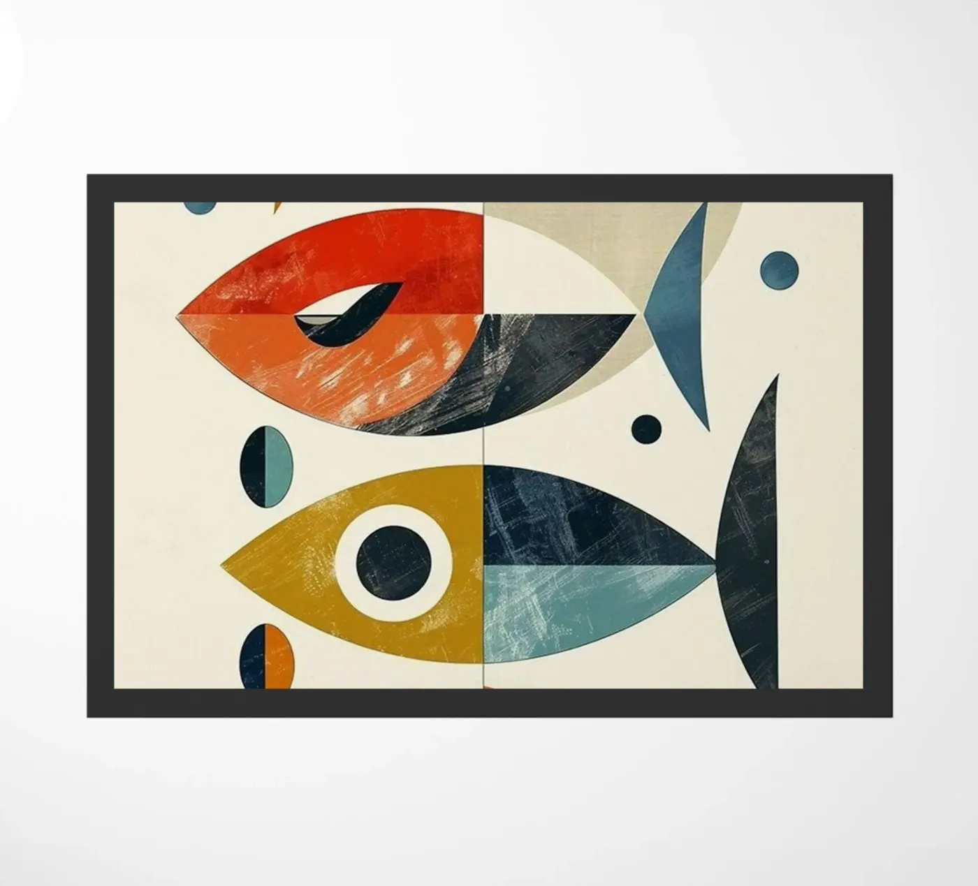 De drie vissen deurmat van cosmos studio