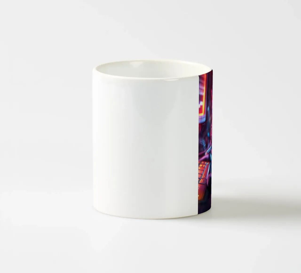 Gatto giocatore cibernetico tazza in ceramica da Fleur de Lys