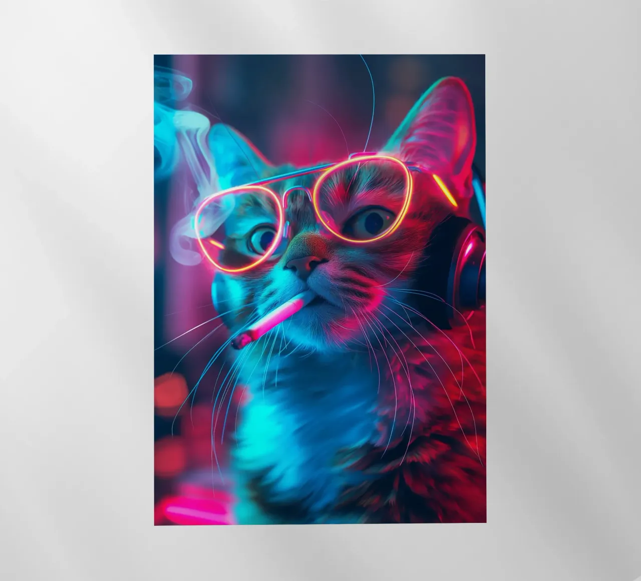 Gatto neon gamer pellicola backlit da Fleur de Lys