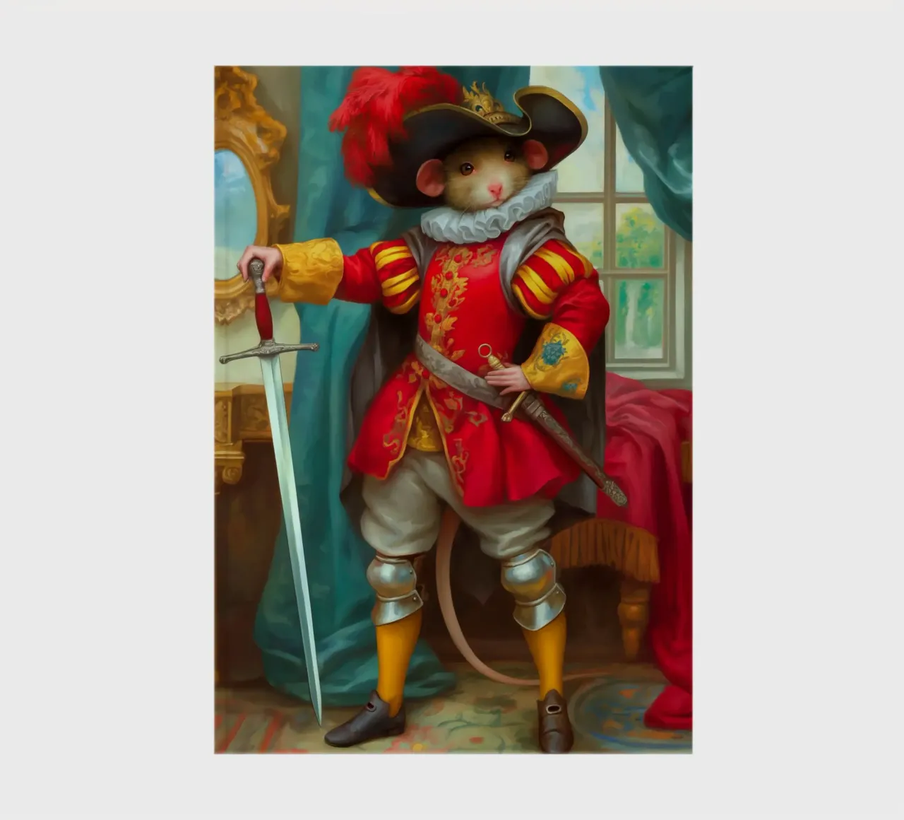 Musketeer Mouse notebook by Fleur de Lys