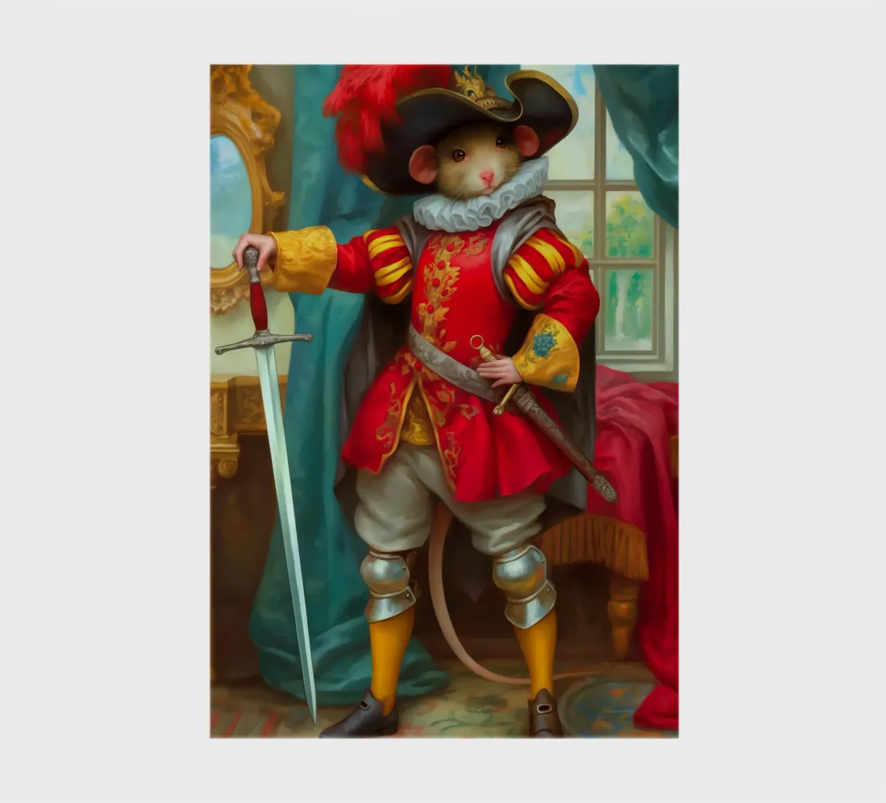 Musketeer Mouse notebook by Fleur de Lys